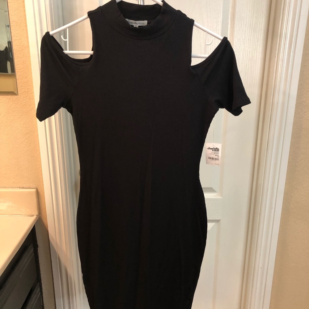 COPY - Black cold shoulder dress- 2 for $20 (Mix & Match)